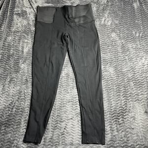 Max Leggings Womens Size XXL Black Pull On Side Elastic Stretch Vertical Seams